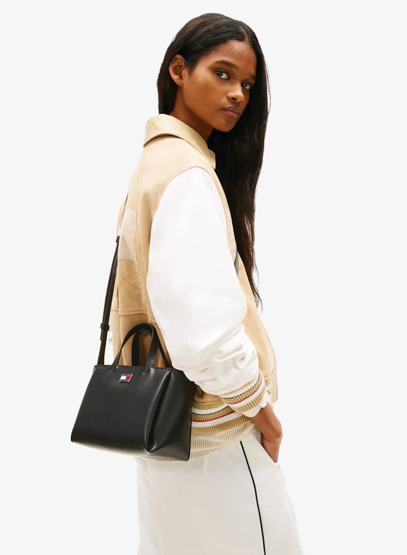 TOMMY JEANS Logo Charm Crossbody Tote Bag